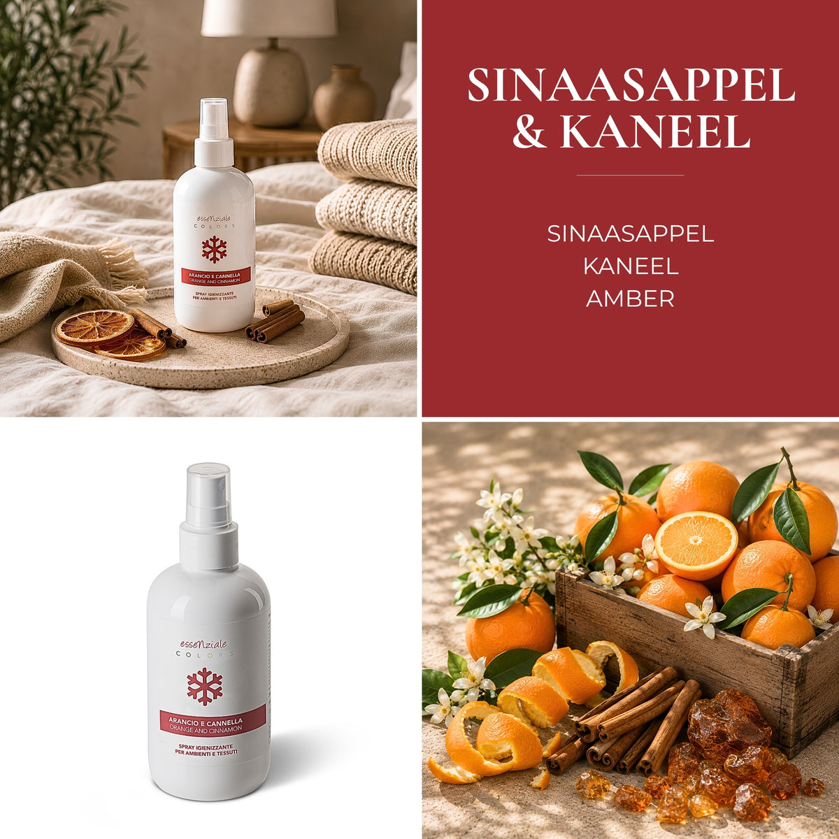 Textielspray Sinaasappel & kaneel - 200 ml - Textiel & Roomspray