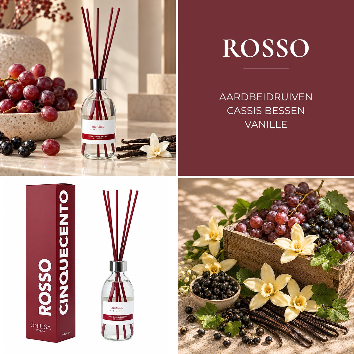 Geurstokjes Rosso - 300 ml
