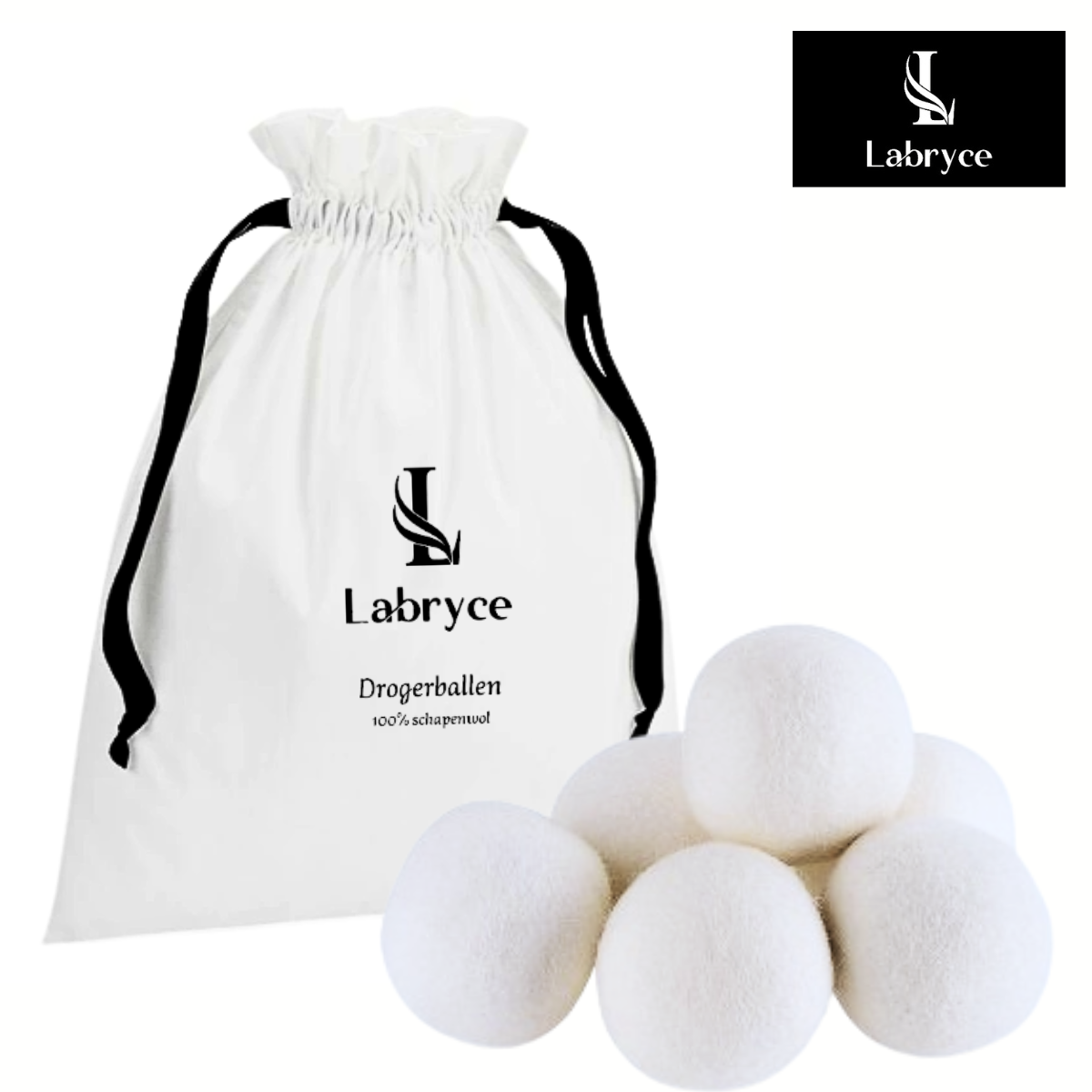 6 stuks Wollen Drogerballen 7 cm