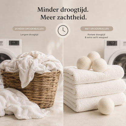 Drogerballen Wol - 6 Stuks - 100% Nieuw-Zeelandse Wol