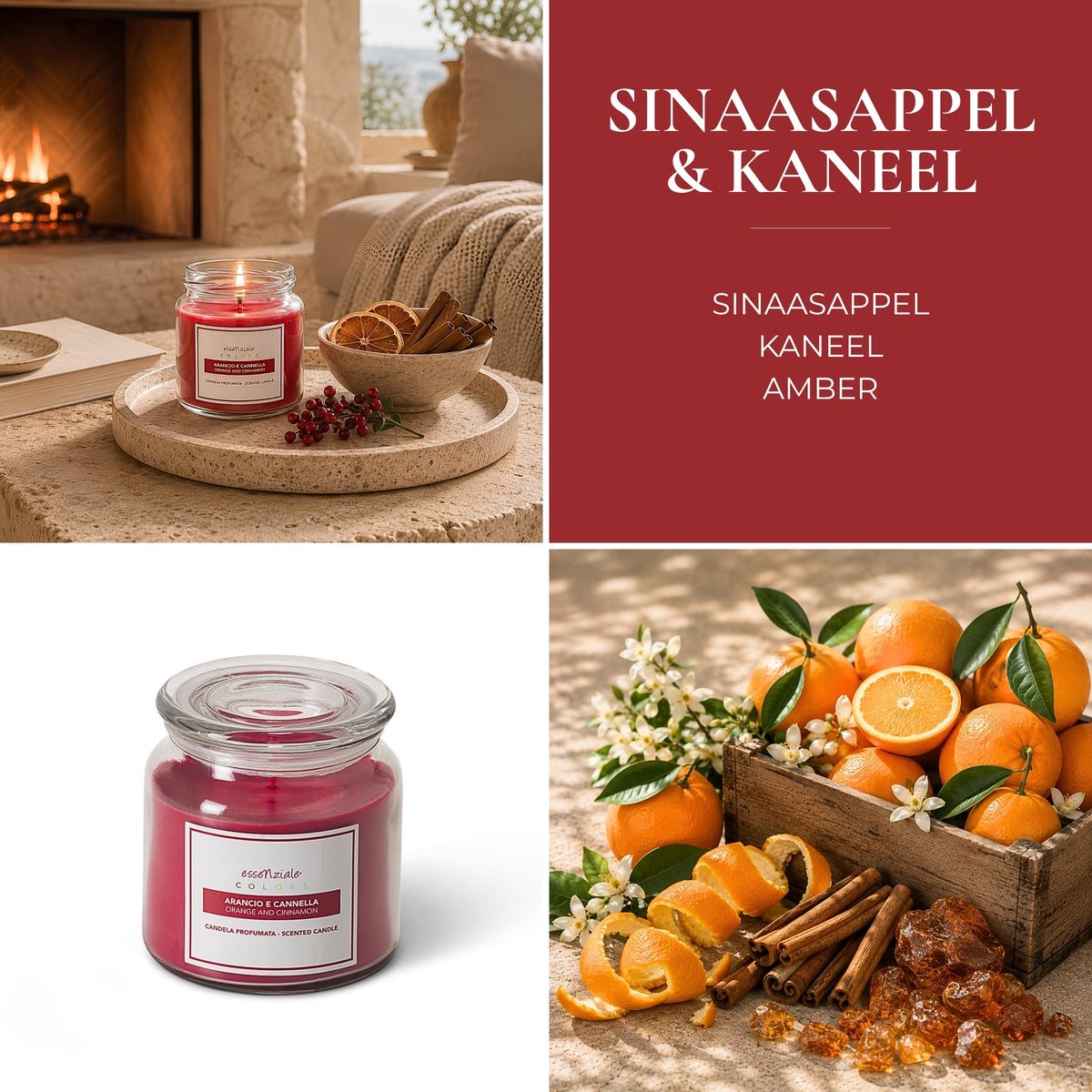 Geurkaars Sinaasappel & Kaneel - 400 g
