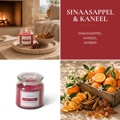 Geurkaars Sinaasappel & Kaneel - 400 g