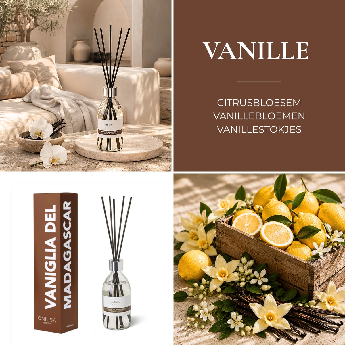 Geurstokjes Vanille - 300 ml