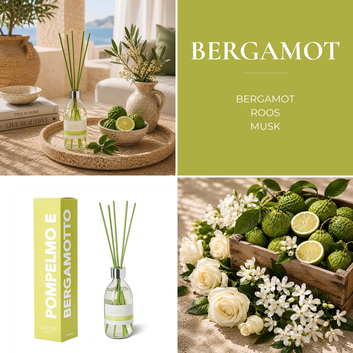 Geurstokjes Bergamot - 300 ml
