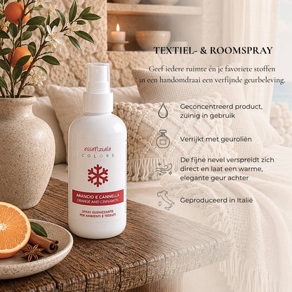 Textielspray Sinaasappel & kaneel - 200 ml - Textiel & Roomspray