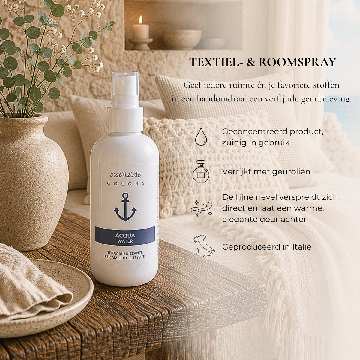 Textielspray Acqua - 200 ml - Textiel & Roomspray