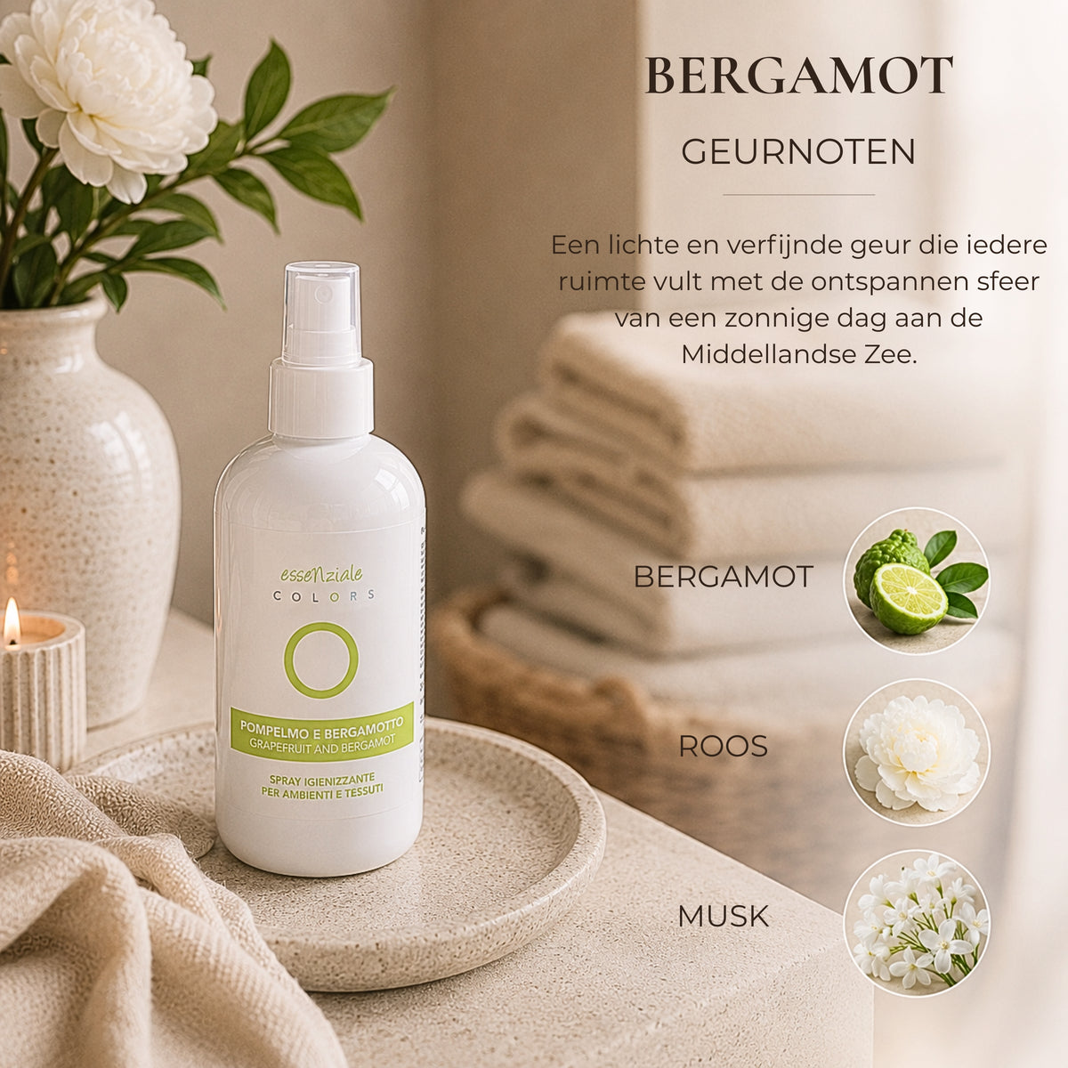 Textielspray Bergamot - 200 ml - Textiel & Roomspray