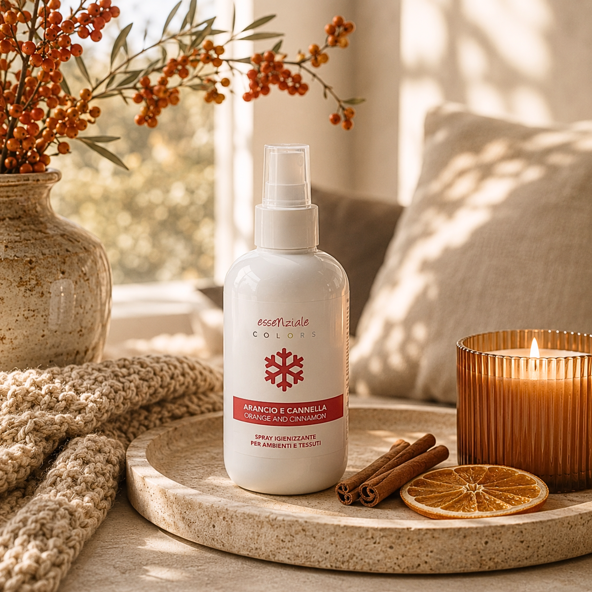 Textielspray Sinaasappel & kaneel - 200 ml - Textiel & Roomspray